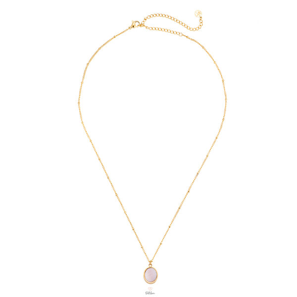 Kette mit pinkem Stein